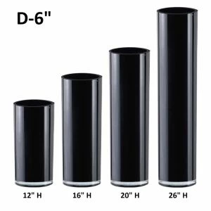 CYS Excel Black Glass Cylinder Vases D-6" With Multiple Heights, Centerpieces Floor Wedding Decorative Table Tall Pack Of 1 1 CYS Excel Black Glass Cylinder Vases D-6" With Multiple Heights, Centerpieces Floor Wedding Decorative Table Tall Pack Of 1