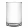 CYS Excel Large Clear Glass Cylinder Vase (H:12" D:8") Pack Of 1