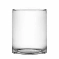 CYS Excel Wide Clear Glass Cylinder Vase (H:12" D:10") Pack Of 1
