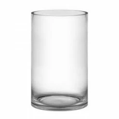 CYS Excel Large Clear Glass Cylinder Vase (H:16" D:10") Pack Of 1