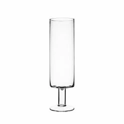 Glass Short Stem Candle Holder, H-14" D-4" (Wholesale 6 PCS/Case) -Glass Vases Boutique de vente gfc101 14 main 01