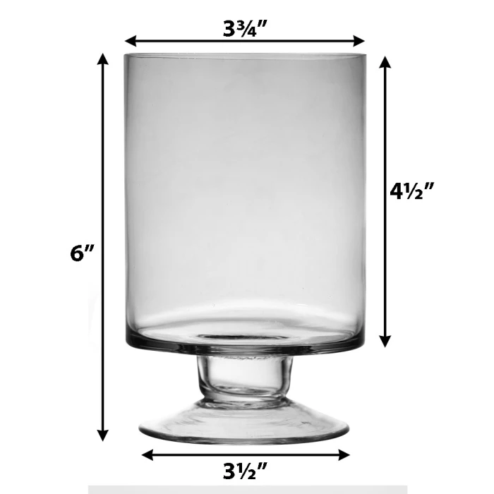 Glass Short Stem Candle Holder, H-6" D-3.75" (Wholesale 12 PCS/Case) 2 Glass Short Stem Candle Holder, H-6" D-3.75" (Wholesale 12 PCS/Case) – Image 2