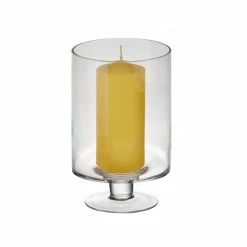 Glass Short Stem Candle Holder, H-10" D-6" (Wholesale 4 PCS/Case) -Glass Vases Boutique de vente gfc107 10 candle 1000