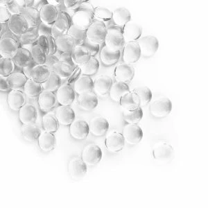 Clear Glass Flat Gemstone Vase Filler, 3/4" (Wholesale 28 LBS/Case) 1 Clear Glass Flat Gemstone Vase Filler, 3/4" (Wholesale 28 LBS/Case)