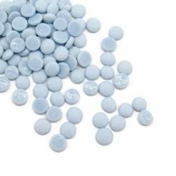 CYS Excel Pastel Blue Glass Flat 0.6" Gemstone Vase Fillers Pack Of 1