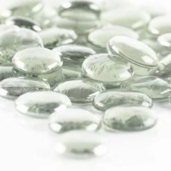 CYS Excel Large 1.25" Clear Glass Flat Gemstone Vase Fillers Pack Of 1