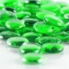CYS Excel Large 1.25" Green Glass Flat Gemstone Vase Fillers Pack Of 1