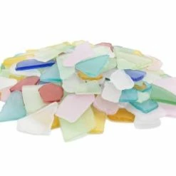 CYS Excel 12 Lbs Flat Sea Glass Multicolor Mix Vase Fillers Pack Of 1