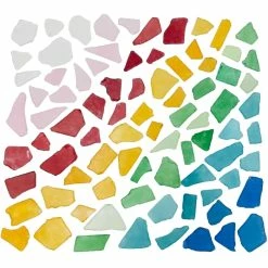 Frosted Light Blue Flat Sea Glass Vase Filler, 1.5 Cups/LB (Wholesale 20 LBS/Case) -Glass Vases Boutique de vente ggm007 p y dg lg lb b 1 1