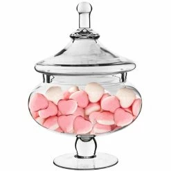 Glass Candy Buffet Apothecary Jar, H-15" D-7" (Wholesale 4 PCS/Case) -Glass Vases Boutique de vente glass apothecary jars christmas gaj109 valentines