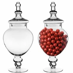 Glass Candy Buffet Apothecary Jar, H-14.5" D-3" (Wholesale 4 PCS/Case) -Glass Vases Boutique de vente glass apothecary jars gaj115 decor 1