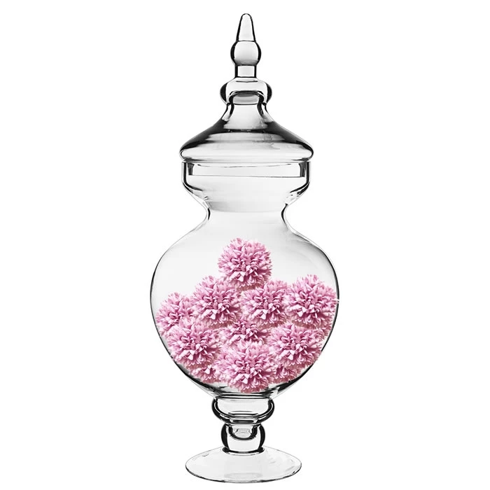 Glass Candy Buffet Apothecary Jar, H-21.5" D-5.5" (Wholesale 2 PCS/Case) 4 Glass Candy Buffet Apothecary Jar, H-21.5" D-5.5" (Wholesale 2 PCS/Case) – Image 4