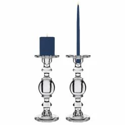 Baluster Glass Dual Use Pillar Taper Candle Holder, H-11.5" W-4.5" (Wholesale 6 PCS/Case) -Glass Vases Boutique de vente glass candle holder gch206 12 2p