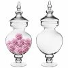 Glass Candy Buffet Apothecary Jar, H-21.5" D-5.5" (Wholesale 2 PCS/Case)