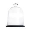 Glass Bell Dome Cloche With Black Wood Base, H-17" D-13" (Wholesale 2 PCS/Case)