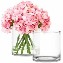 CYS Excel Clear Glass Cylinder Vase (H:8" D:8") Pack Of 1