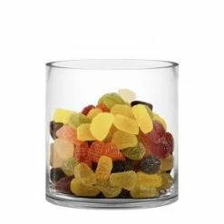 CYS Excel Clear Glass Cylinder Vase (H:6" D:7") Pack Of 1