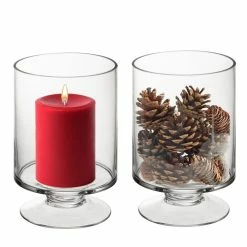 Glass Short Stem Candle Holder, H-6" D-3.75" (Wholesale 12 PCS/Case) 8 Glass Short Stem Candle Holder, H-6" D-3.75" (Wholesale 12 PCS/Case) -Glass Vases Boutique de vente glass hurricane candle holders gfc106 2 christmas 1