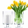 Glass Short Stem Candle Holder, H-10" D-6" (Wholesale 4 PCS/Case)