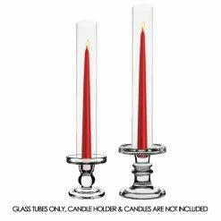 Glass Hurricane Candle Holder Shade Chimney Tube, H-14" D-2" (Wholesale 24 PCS/Case)