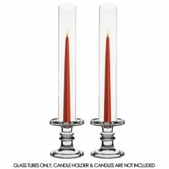 Glass Hurricane Candle Holder Shade Chimney Tube, H-18" D-2.5" (Wholesale 24 PCS/Case)