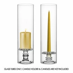 Glass Hurricane Candle Holder Shade Chimney Tube, H-18" D-4.75" (Wholesale 6 PCS/Case)