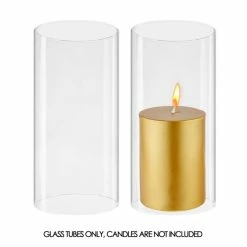 Glass Hurricane Candle Holder Shade Chimney Tube, H-6" D-3" (Wholesale 24 PCS/Case) -Glass Vases Boutique de vente glass hurricanes chimney tubes gch03006 2