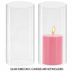 Glass Hurricane Candle Holder Shade Chimney Tube, H-6" D-3" (Wholesale 24 PCS/Case)