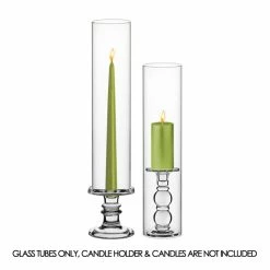 Glass Hurricane Candle Holder Shade Chimney Tube, H-18" D-4" (Wholesale 12 PCS/Case)