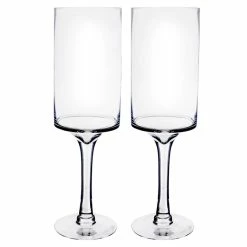Glass Long Stem Candle Holder, H-20" D-6" (Wholesale 4 PCS/Case) 7 Glass Long Stem Candle Holder, H-20" D-6" (Wholesale 4 PCS/Case) -Glass Vases Boutique de vente glass pedestal candle holder gfc105 20 set2