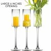 Glass Long Stem Candle Holder, H-24" D-6" (Wholesale 4 PCS/Case)