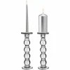Bubble Glass Dual Use Pillar Taper Candle Holder, H-11.25" W-3.5" (Wholesale 8 PCS/Case)