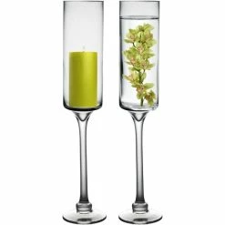 Glass Long Stem Pillar Candle Holder H-20" X D-3.5" Clear (Wholesale Pack Of 6) -Glass Vases Boutique de vente glass pillar candle holder gfc102 20 3