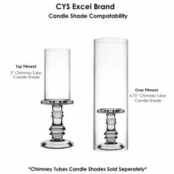 Classic Glass Dual Use Pillar Taper Candle Holder, H-4.5" W-4.5" (Wholesale 12 PCS/Case) -Glass Vases Boutique de vente glass pillar candle holders gch203 shades 1
