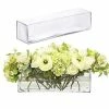 CYS Excel Long Rectangular Glass Vase. H-4", Open 16" X 4" (Free Shipping) Pack Of 1