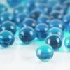 Light Blue Glass Gem Round Marbles Vase Filler, 1/2" (Wholesale 28 LBS/Case)