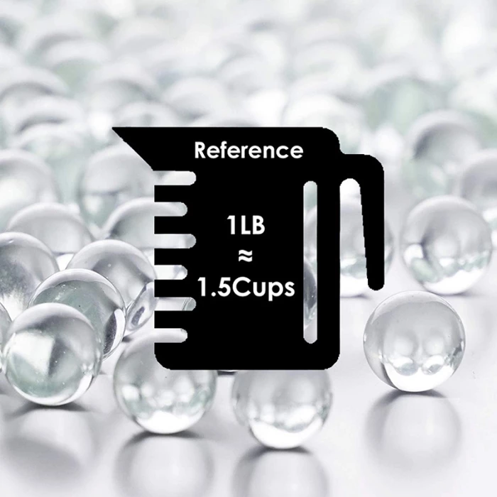 Clear Glass Gem Round Marbles Vase Filler, 1/2" (Wholesale 28 LBS/Case) 2 Clear Glass Gem Round Marbles Vase Filler, 1/2" (Wholesale 28 LBS/Case) – Image 2