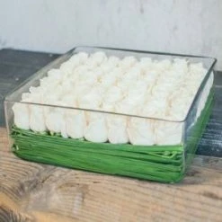 CYS Excel Square Glass Vase H-3.25" Open-10"x10" (Free Shipping) Pack Of 1