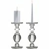 Baluster Glass Dual Use Pillar Taper Candle Holder, H-9.5" W-4.5" (Wholesale 6 PCS/Case)