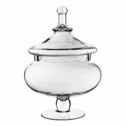 Glass Candy Buffet Apothecary Jar, H-15" D-7" (Wholesale 4 PCS/Case) -Glass Vases Boutique de vente glass apothecary jar candy buffet container gaj109 1
