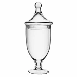 Glass Candy Buffet Apothecary Jar, H-13.5" D-4.25" (Wholesale 12 PCS/Case) -Glass Vases Boutique de vente glass apothecary jar candy buffet container gaj112 1