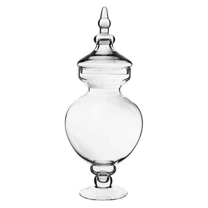 Glass Candy Buffet Apothecary Jar, H-21.5" D-5.5" (Wholesale 2 PCS/Case) 3 Glass Candy Buffet Apothecary Jar, H-21.5" D-5.5" (Wholesale 2 PCS/Case) – Image 3