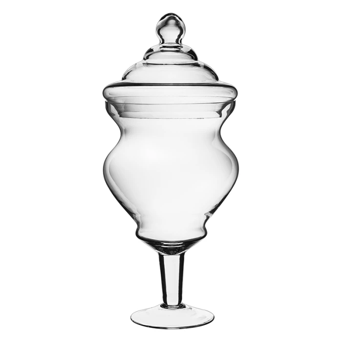 Glass Candy Buffet Apothecary Jar, H-23" D-8" (Wholesale 2 PCS/Case) 1 Glass Candy Buffet Apothecary Jar, H-23" D-8" (Wholesale 2 PCS/Case)