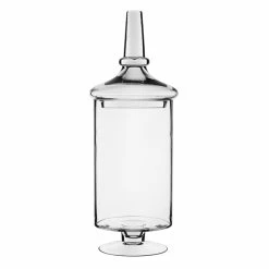 Glass Candy Buffet Apothecary Jar, H-21.5" D-7" (Wholesale 2 PCS/Case) -Glass Vases Boutique de vente glass apothecary jar candy buffet container gaj133 1