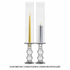Glass Hurricane Candle Holder Shade Chimney Tube, H-16" D-3" (Wholesale 18 PCS/Case) -Glass Vases Boutique de vente glass bottomless candle holder tubes chimneygch03016 2