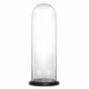 Glass Cloche Display Dome With Black Wood Base, H-29" D-11" (Wholesale 2 PCS/Case)
