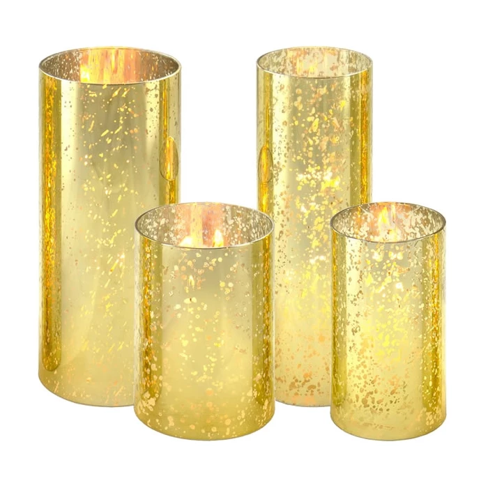 Glass Gold Hurricane Candle Holder H-6", 10" Chimney Tube (Wholesale 24 PCS/Case) 1 Glass Gold Hurricane Candle Holder H-6", 10" Chimney Tube (Wholesale 24 PCS/Case)