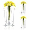 CYS Excel 9Pcs Trumpet Vase 20" Wedding Glass Centerpiece Table Clear Flare Curvy Pack Of 1