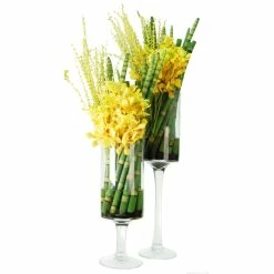 Glass Long Stem Candle Holder, H-24" D-6" (Wholesale 4 PCS/Case) 9 Glass Long Stem Candle Holder, H-24" D-6" (Wholesale 4 PCS/Case) -Glass Vases Boutique de vente hurricane candle holder gfc105 2 2