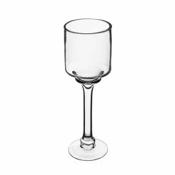 12" Elegant Long Stem Glass Candle Holder -Glass Vases Boutique de vente hurricanes glass candle holders gfc121 12 details 01 1